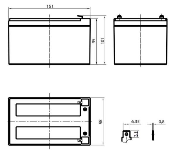 Аккумулятор DELTA DTM 1212