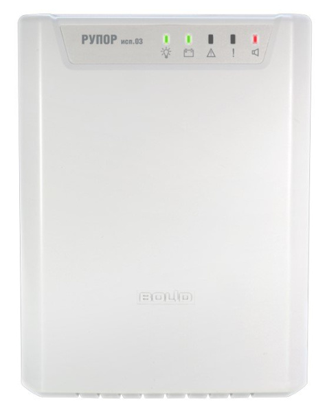 Рупор исп. 03 (2хRS-485) в.2.хх Блок речевого оповещения, один канал, до 40 Вт, 5 уровней ограничения