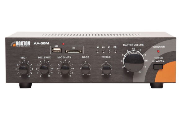 AA-35M, USB-проигрыватель-усилитель 35 Вт, 3 микр./2 лин. входа ( ROXTON)