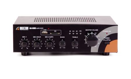 AA-60M, USB-проигрыватель-усилитель 60 Вт, 3 микр./2 лин. входа ( ROXTON)