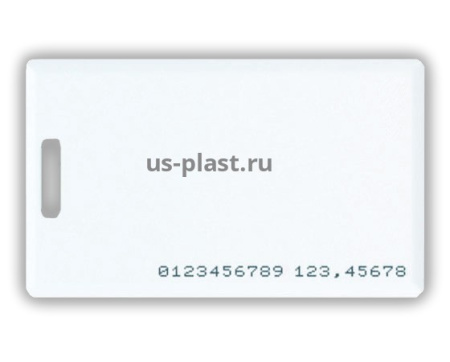 Карта RFID, Mifare 1K толстая 54х86х1.8 мм FM1108 Clamshell с номером (U.S.Plast) Карта RFID, Mifare 1K толстая 54х86х1.8 мм FM1108 Clamshell с номером (U.S.Plast)