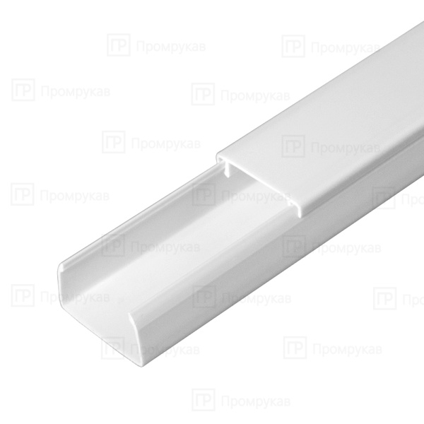 Кабель-канал 25х16 белый 2-й замок в п/э (80м/уп) (Промрукав), PR.0625161