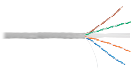 Кабель NETLAN EC-UU004-6-PVC-GY внутренний Кабель NETLAN EC-UU004-6-PVC-GY внутренний