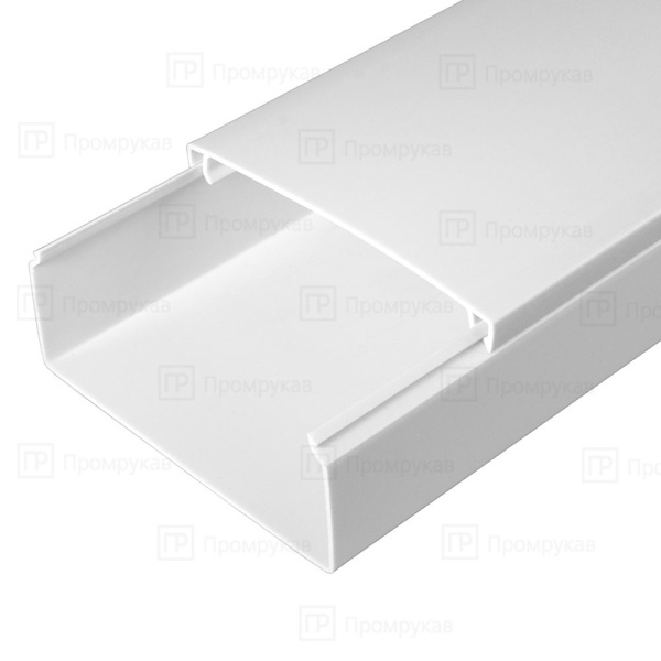 Кабель-канал 100х40 белый 2-й замок в п/э (24м/уп) (Промрукав), PR.0510041