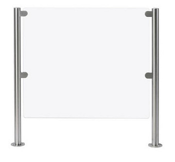 Стекло закаленное для заполнения секции ограждения PERCo-BH02 длинной 1м