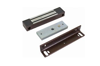 Замок ML-180КВ электромагнитный  с уголком, коричневый