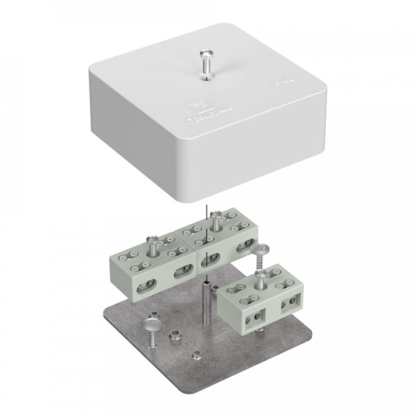 Коробка огнестойкая 40-0450-FR6.0-4-4-Р Е15-Е60 75х75х30мм для кабель-канала (Промрукав), 40-0450-FR6.0-4-4-Р