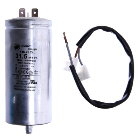 119RIR282, Конденсатор 31 мкФ с гибк. выводами и болтом