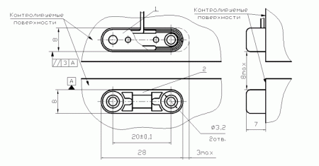 ИО 102-16/1 (ЯВАФ.425128.006),  извещатель магнитоконтактный накладной