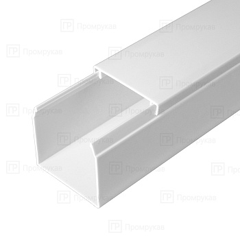Кабель-канал 40х40 белый 2-й замок в п/э (60м/уп) (Промрукав), PR.0640401