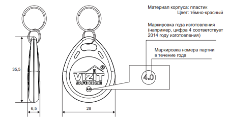 Ключ VIZIT-RF3.1 Ключ VIZIT-RF3.1