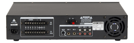 MZ-240, USB-проигрыватель-тюнер-усилитель 240 Вт, 3 микр./2 лин. входа, 6 зон, ИК-пульт ДУ