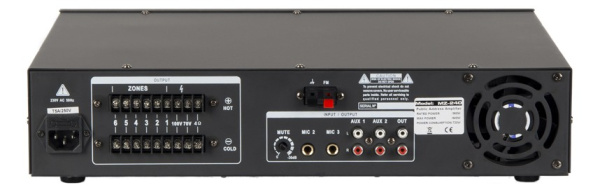 MZ-240, USB-проигрыватель-тюнер-усилитель 240 Вт, 3 микр./2 лин. входа, 6 зон, ИК-пульт ДУ