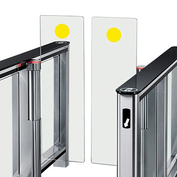 PERCo-SG1, комплект наклеек безопасности (2 шт) "желтый круг"