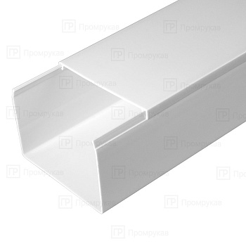 Кабель-канал 80х60 белый 2-й замок в п/э (18м/уп) (Промрукав), PR.0580601