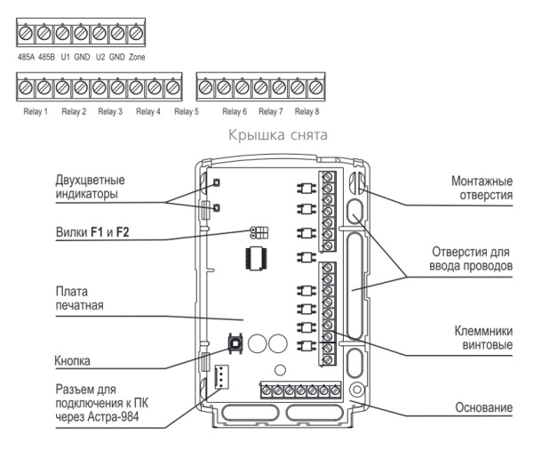 Астра-824, модуль реле