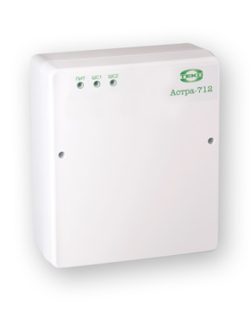 Астра-712/2, приемно-контрольный прибор, 2 шлейфа