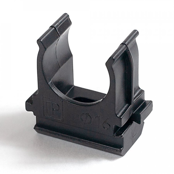 Крепеж-клипса для труб Полистирол черная d20/100 шт (Промрукав)