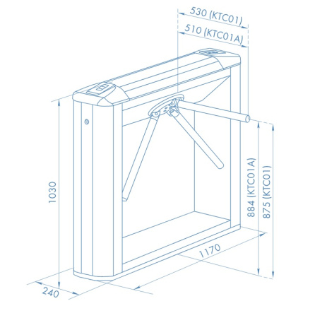 PERCo-KTC01.9A, электронная проходная