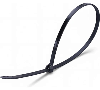 Стяжка-хомут 4.7х300 мм (100 шт) с металлическим замком (черные)