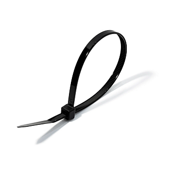 Стяжка-хомут 4.7х200 мм (100 шт) с металлическим замком (черные)