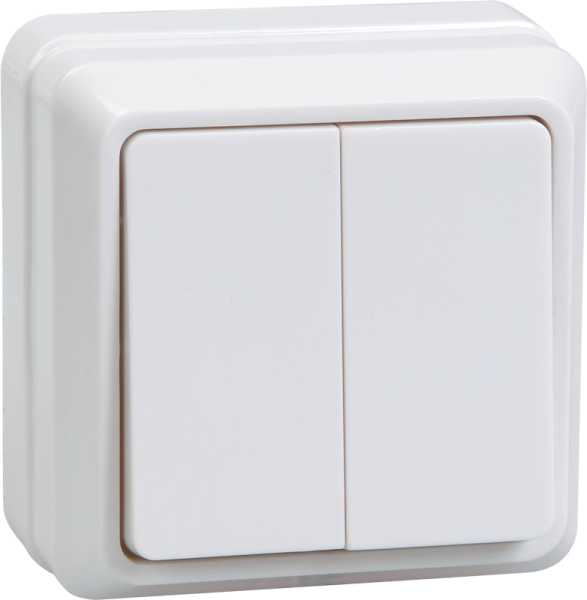 Выключатель ВС20-2-0-ОБ 2кл 10А открытой установки ОКТАВА (белый) Выключатель ВС20-2-0-ОБ 2кл 10А открытой установки ОКТАВА (белый)