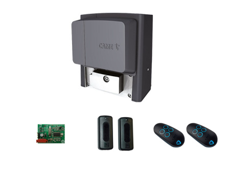 8K01MS-053, BX708RC KIT, Комплект автоматики для откатных ворот на основе привода BX708 (встроенный блок управления ZBX7N, радиоуправление с динамическим кодом, фотоэлементы)