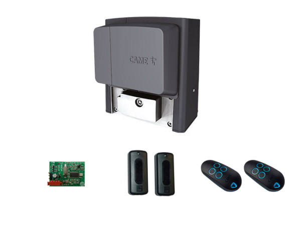 8K01MS-053, BX708RC KIT, Комплект автоматики для откатных ворот на основе привода BX708 (встроенный блок управления ZBX7N, радиоуправление с динамическим кодом, фотоэлементы)