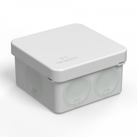 Коробка 70х70х40 распределительная 60-0200 для прямого монтажа двухкомпонентная безгалогенная (HF) (150шт/кор) Промрукав