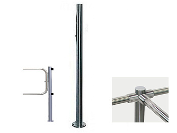 PERCo-BH02 2-16, стойка с отверстием с крышкой PERCo-BH02 2-16, стойка с отверстием с крышкой