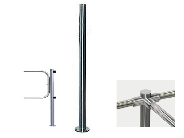 PERCo-BH02 2-16, стойка с отверстием с крышкой