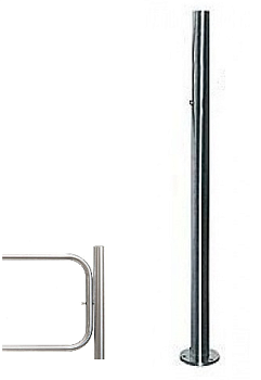 PERCo-BH02 2-14, стойка с отверстием с крышкой