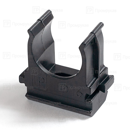 Крепеж-клипса для труб Полистирол серая d16/100 шт (Промрукав)