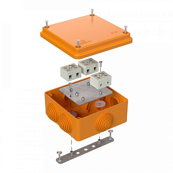 Коробка огнестойкая 40-0460-FR6.0-6 Е15-Е120 85х85х45мм для кабель-канала (Промрукав), 40-0460-FR6.0-6