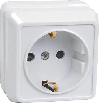 Розетка РС20-3-ХБ 1-местная с з/к 16А открытой установки GLORY (белый) Розетка РС20-3-ХБ 1-местная с з/к 16А открытой установки GLORY (белый)