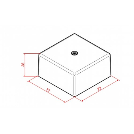 КМ-О (8к)-IP41, коробка монтажная огнестойкая, 72х72х36 мм