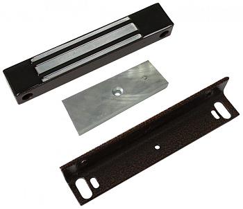 Замок ML-350N электромагнитный с уголком коричневый