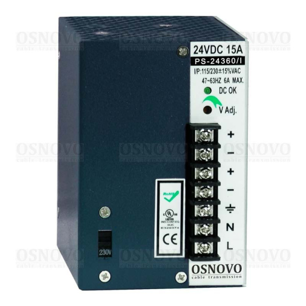 PS-24360/I, блок питания на DIN-рейку