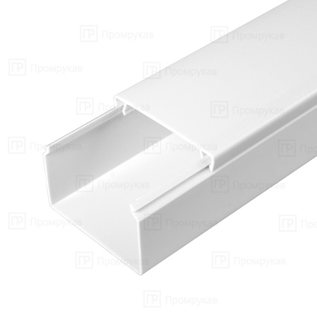 Кабель-канал 60х40 белый 2-й замок в п/э (40м/уп) (Промрукав), PR.0560401
