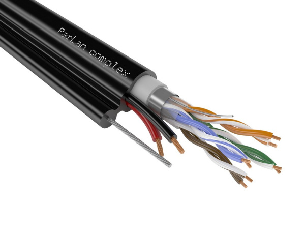 F/UTP 4 Cat5e PVC/PEtr 2х0,5 ParLan™ complex , кабель для IP-видеонаблюдения на тросу (Паритет) F/UTP 4 Cat5e PVC/PEtr 2х0,5 ParLan™ complex , кабель для IP-видеонаблюдения на тросу (Паритет)
