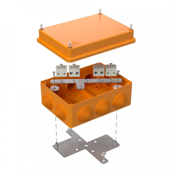Коробка огнестойкая 40-0310-FR6.0-8 Е15-Е120 150х110х70 для открытой проводки (Промрукав)