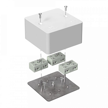 Коробка огнестойкая 40-0460-FR6.0-4-8-Р Е15-Е60 85х85х45мм для кабель-канала (Промрукав), 40-0460-FR6.0-4-8-Р