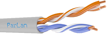 U/UTP Cat5e 2х2х0,52 PVC ParLan™ , кабель парной скрутки (Паритет) U/UTP Cat5e 2х2х0,52 PVC ParLan™ , кабель парной скрутки (Паритет)
