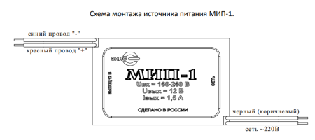 МИП-1, блок питания малогабаритный, 12В/1.5А