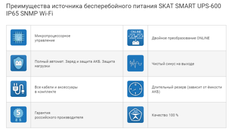 SKAT-SMART-UPS 600 IP65 SNMP Wi-Fi