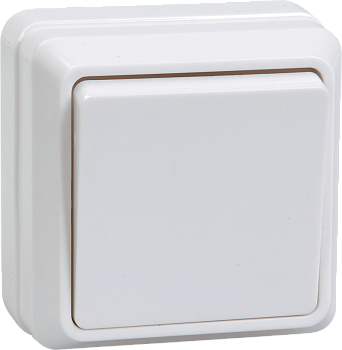 Выключатель ВС20-1-0-ОБ 1кл 10А открытой установки ОКТАВА (белый) Выключатель ВС20-1-0-ОБ 1кл 10А открытой установки ОКТАВА (белый)
