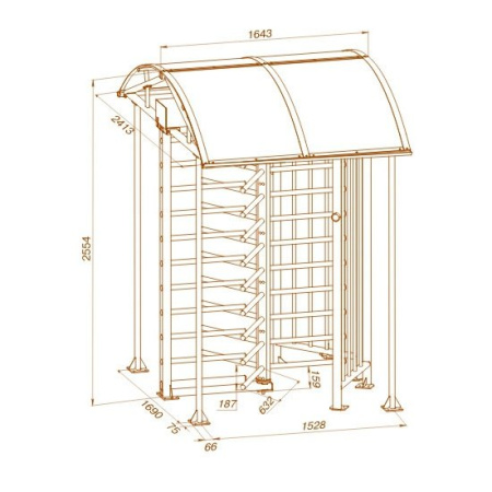 PERCo-RTD-16.1S, турникет роторный