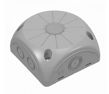 Коробка 100х100х50 распределительная 60-0500 для видеокамер двухкомпонентная безгалогенная (HF) серая (20шт/кор) Промрукав