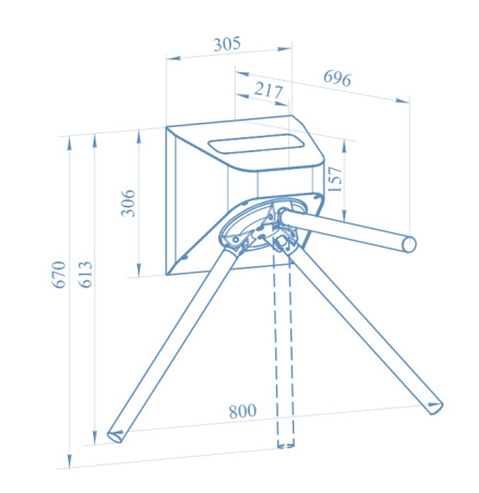 PERCo-TТR-10AT, турникет-трипод уличный