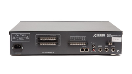 SX-240, автоматическая система оповещения-USB-проигрыватель-тюнер-усилитель 240 Вт, 1 микр./2 лин. входа, 5 зон, модуль контроля линий, ИК-пульт ДУ ( ROXTON)
